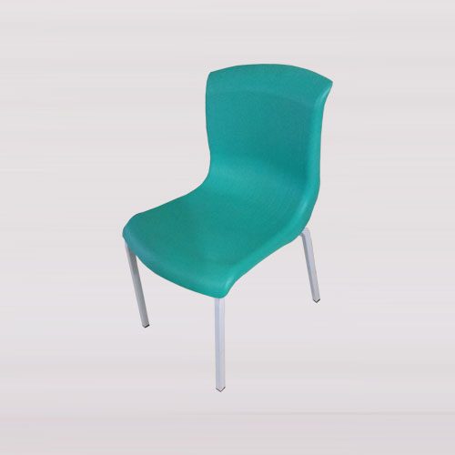 CADEIRA CONCHA 4 PES TUBO QUADRADO